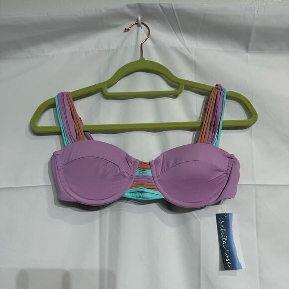 Isabella Rose Lavender Lucca Bikini Top Sz L NWT - Picture 2 of 12